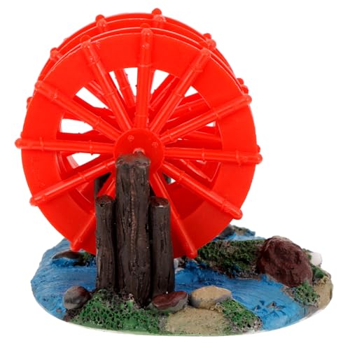 Garneck Windmühlen-Ornamente Aquarium Dekorativ Basteln Bastelset Verstecke Von Betta-fischen Großes Wasserrad Für Aquarien Dekorationen Für Aquarien Fischbecken Fischunterstand Harz von Garneck