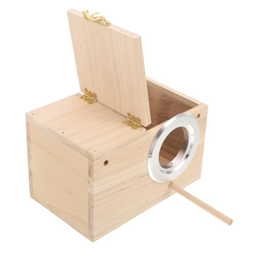 Garneck Papageien Zuchtkasten aus Holz Vogelhaus Nistkasten für Sittiche und Kleine Vögel Wetterfest und Leicht zu Reinigen Brutkasten für Garten und Terrasse Geeignet für Vögel im Freien Garneck Papageien Zuchtkasten aus Holz Vogelhaus Nistkasten für Sittiche und Kleine Vögel Wetterfest und Leicht zu Reinigen Brutkasten für Garten und Terrasse Geeignet für Vögel im Freien von Garneck