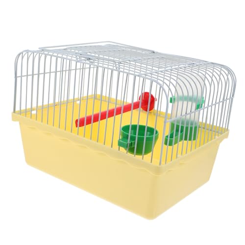 Garneck tragbarer Vogelkäfig Reisekäfig für kleine Vögel Reisen Käfigvogel Haustier Vogel Vogelkäfige für Sittiche Kleiner Tierkäfig Vogelträger Reisekäfig tragbarer Käfig Abs Yellow von Garneck