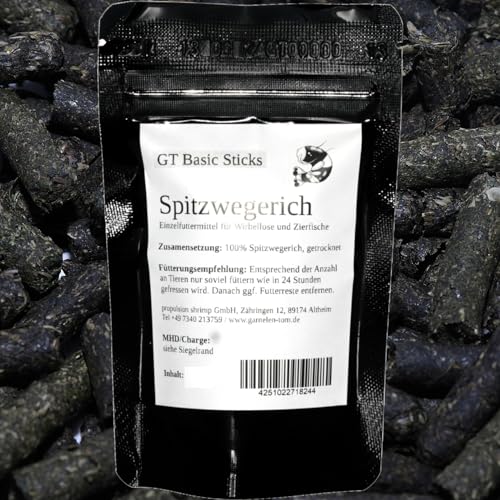 GT Futtersticks Spitzwegerich Garnelen-, Krebs- und Schneckenfutter, 220 g GT Futtersticks Spitzwegerich Garnelen-, Krebs- und Schneckenfutter, 220 g von Garnelen Tom