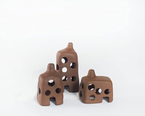 GRNLO Neovillage Nano Garnelenhöhle | Aquarium Deko Höhle aus Keramik | Spielplatz & Versteck für Garnelen, Schnecken & Zwergkrebse | Wasserneutral & Ideal zum Bepflanzen | S: 4,5 x 4,5 x 7 cm von Garnelio