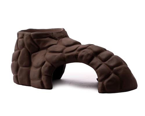GRNLO Volcano Cave | Aquarium Deko Höhle aus Keramik für Fische, Garnelen & Krebse | Naturbraune Versteckhöhle mit Pflanzöffnung | Ideal zum Bepflanzen | 26 x 13 x 10 cm GRNLO Volcano Cave | Aquarium Deko Höhle aus Keramik für Fische, Garnelen & Krebse | Naturbraune Versteckhöhle mit Pflanzöffnung | Ideal zum Bepflanzen | 26 x 13 x 10 cm von Garnelio