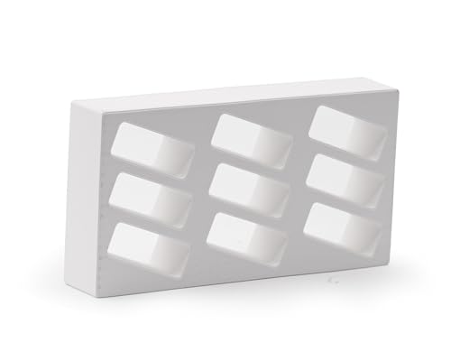 GRNLO Weißer Backstein | Aquarium Deko aus Keramik mit Schlitzen | Versteck & Zuchtplatz für Garnelen, Krebse & Schnecken | Wasserneutral & bepflanzbar | 14,7 x 2,7 x 7,8 cm von Garnelio