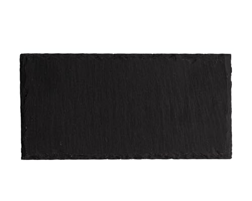 Garnelio GRNLO Schieferplatte Aquarium Deko | Naturstein Bodenplatte für Schnecken, Moose & Pflanzen | Dekorative Unterlage aus echtem Schiefer | Ideal zum Bepflanzen | M: 25 x 12 x 0,5 cm von Garnelio