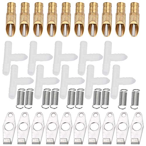 Garosa 10 Stück automatische Kaninchenwasserzufuhr, Edelstahl Nippeltränke für Kaninchenhasen(#1) von Garosa