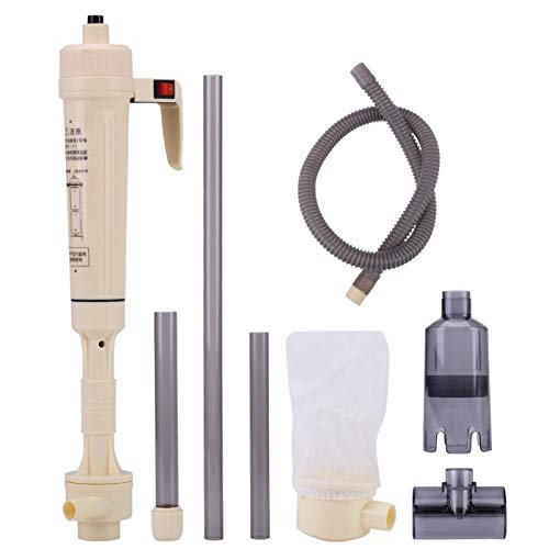 Garosa Aquarium Kiesreiniger Kit, Aquarium Kies Staubsauger, Einstellbare Batteriebetriebene Siphon Sand Kies Waschwerkzeug Pumpenfilter für Aquarium Aquarium von Garosa