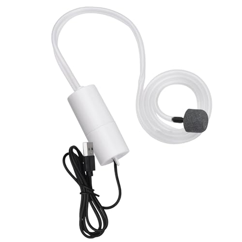 Garosa Aquarium-Luftpumpe, Kleine Sauerstoffpumpe, Mini-USB-Sauerstoffpumpe, Geräuschlos, mit Airline-Schlauch, Luftstein für Zuhause, Aquarium, Aquarien, Angeln Im Freien (Mit 2 Garosa Aquarium-Luftpumpe, Kleine Sauerstoffpumpe, Mini-USB-Sauerstoffpumpe, Geräuschlos, mit Airline-Schlauch, Luftstein für Zuhause, Aquarium, Aquarien, Angeln Im Freien (Mit 2 von Garosa