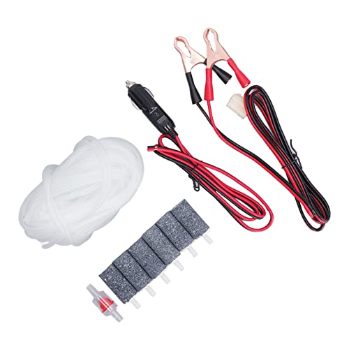 Garosa Luftpumpenzubehör -Kit für Aquariumpumpe mit Blasenstein- und Retentionsventil, Batteriekabel Eingeliefert (MPQ-903) von Garosa
