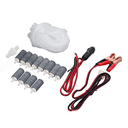 Garosa Luftpumpenzubehör -Kit für Aquariumpumpe mit Blasenstein- und Retentionsventil, Batteriekabel Eingeliefert (MPQ-906) von Garosa