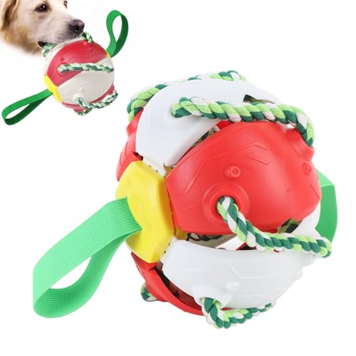 Garsent Fliegender Untertassenball für Hunde, Fliegendes Scheibenspielzeug für Hunde, Leichter Magischer Ball für Welpen, Geburtstags-Hundespielzeugbälle, Interaktives (Rot) von Garsent