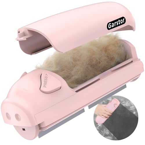 Garstor Katzenhaarentferner, Hundehaarentferner, Tierhaarentferner Fusselrolle, Fusselbürste für Tierhaar, für Sofa, Bett, Teppich, Kratzbaum, Rosa von Garstor