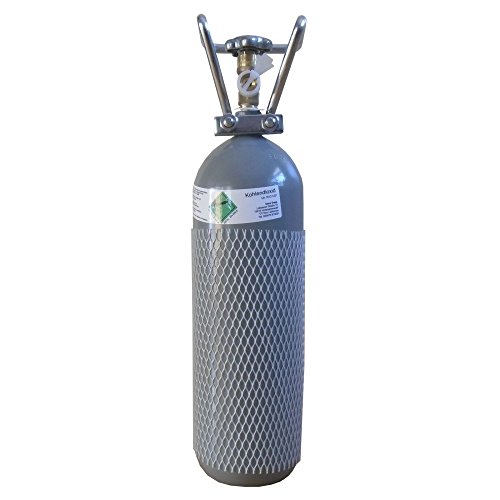 Gase Dopp CO2 2KG Flasche gefüllt mit Lebensmittel CO2 (E290) & FABRIKNEU! neutrale Kohlendioxid (Kohlensäure) Flasche TÜV 2029 von Gase Dopp