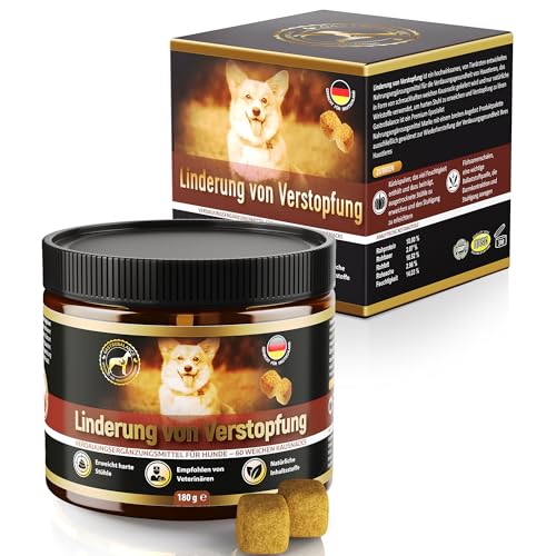 GastroBalance linderung verstopfung beim Hund – 60 weichen kausnacks abführmittel für Hunde 100% natürliche Wirkstoffe (Deutsch) von GastroBalance