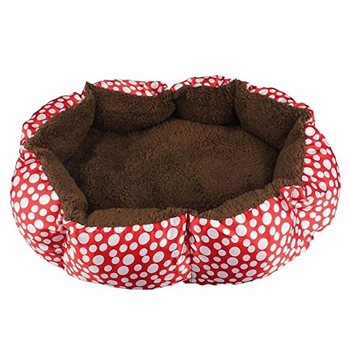 Gathukila 58 cm x 45 cm x 11 cm Tiernest abnehmbare Matte Haustier Nest Hund warm Nest Nest Cozy nest Matte rot + weiß von Gathukila