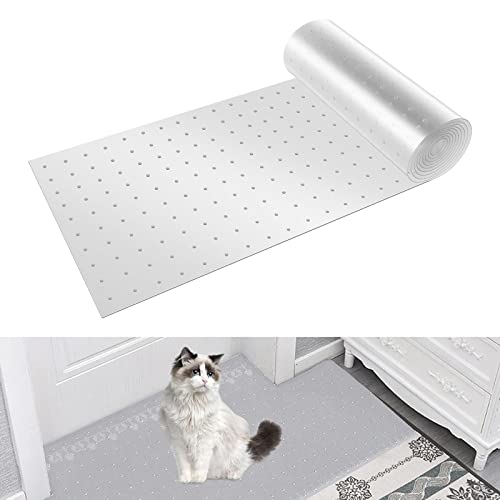 Gatphy Teppichschutz für Haustiere, 31 x 250 cm, Kratzschutz für Katzen, Anti-Kratzer, unter der Tür, leicht zu schneiden, Katzenteppichschutzmatte, wiederverwendbarer Katzenkratz-Teppichstopper von Gatphy