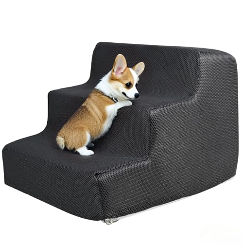 Haustiertreppe Treppe 3 Hundetreppe für Kleine Hunde 30CM Katzentreppe mit Abnehmbarem Waschbarem Schutzbezug für Sofa Stuhl Bett Corgi Französische Bulldogge Alte Katze Haustiertreppe Treppe 3 Hundetreppe für Kleine Hunde 30CM Katzentreppe mit Abnehmbarem Waschbarem Schutzbezug für Sofa Stuhl Bett Corgi Französische Bulldogge Alte Katze von Gatphy