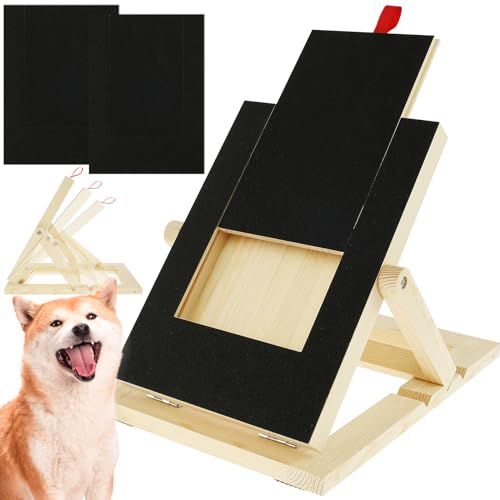 Kratzbrett für Hunde aus Holz, schwarz, Krallenschaber für Hunde, mit Snackgitter, Winkel, verstellbar, Kratzbrett für Hundenägel, zum Trainieren von großen mittelgroßen und kleinen Hunden (schwarz) Kratzbrett für Hunde aus Holz, schwarz, Krallenschaber für Hunde, mit Snackgitter, Winkel, verstellbar, Kratzbrett für Hundenägel, zum Trainieren von großen mittelgroßen und kleinen Hunden (schwarz) von Gatphy