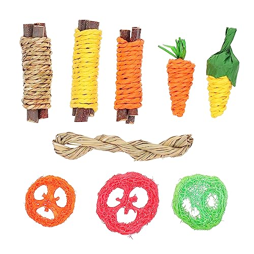 Gatuida 1 Satz Hamster- Zahnen Haustier Zäh Klein Hasenkauspielzeug Zur Bereicherung Mini Hamsterspielzeug Snacks Hamster Spielzeuge Hasenspielzeug Hölzern von Gatuida