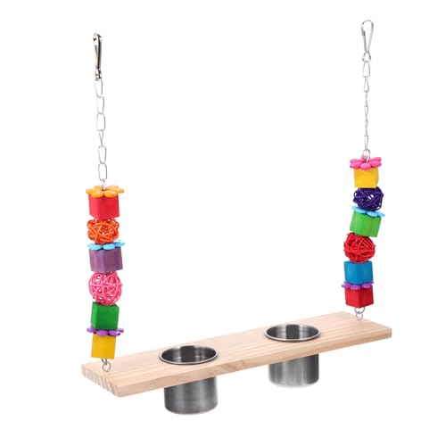 Gatuida 1 Satz Papageienschaukel Papagei Schaukelständer Zubehör Für Vogelkäfige Papageienkäfige Taube Papageienspielzeug Futter Für Vogelkäfige Vogel Papageien Colorful Rostfreier Stahl von Gatuida