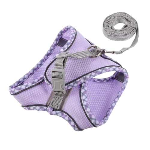 Gatuida 1 Satz Pet Vest Geschirr Set für Kleine mit Leine Verstellbares Leichtes Hundegeschirr für Welpen und Katzen Entkommen Design für Outdoor Aktivitäten Xs von Gatuida