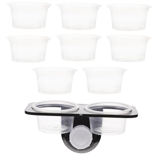 Gatuida 1 Satz Reptilienfutterspender mit Saugnapf Futter und Wasserschale für Terrarien und Transparente Futterschale für Schildkröten Schlangen und Geckos Doppelbecher Design für Gatuida 1 Satz Reptilienfutterspender mit Saugnapf Futter und Wasserschale für Terrarien und Transparente Futterschale für Schildkröten Schlangen und Geckos Doppelbecher Design für von Gatuida