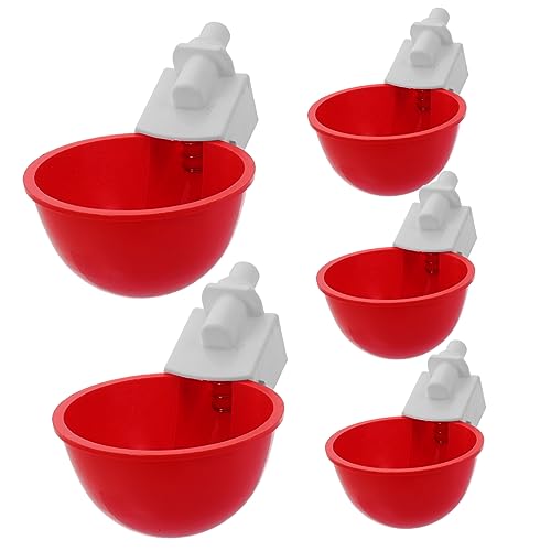 Gatuida 1 Set Automatischer Hühnerwasserbecher Haustier Futterspender Wasserkelche Hühner Futterbecher Hühnerwasserbecher Automatische Fülltränke Hühnertränkebecher Geflügeltränke von Gatuida