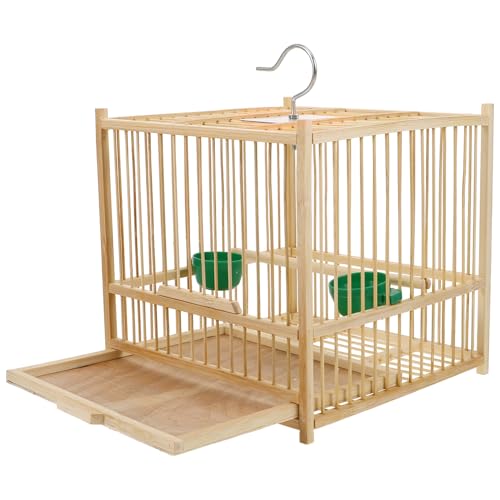 Gatuida 1 Set Vogelkäfig Aus Bambus Vogelspielzeug Für Käfigfutterspender Vogelkäfigständer Papageienkäfige Für Sittiche Käfigvogelkäfig Mit Ständer Gewebter Vogelkäfig von Gatuida