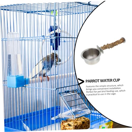 Gatuida 1 Stück Futterbox Für Papageien Futternapf Für Sittiche Papageienfütterung Füttern Papageienfutter Vogelfütterungsbecher Vogel-trinknapf Futterautomat Für Haustiere Hölzern von Gatuida
