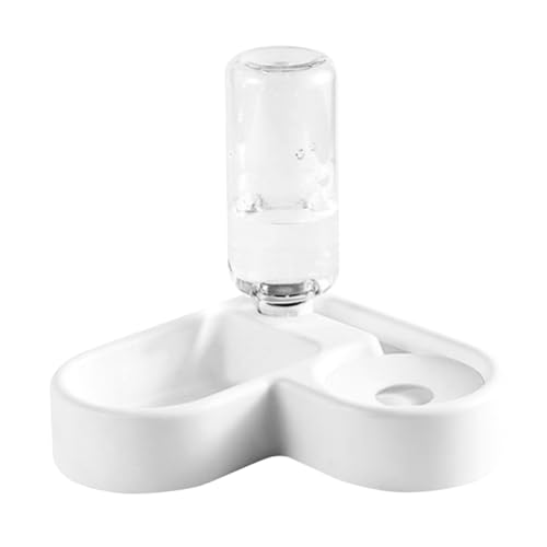Gatuida 1 Stück Futternapf für Haustiere pet Water Bowl katzenschüssel Hundehaufen rutschfeste Haustierschale Katzennapf katzenfutter Futternapf für Katzen Doppelter Hundenapf Weiß von Gatuida