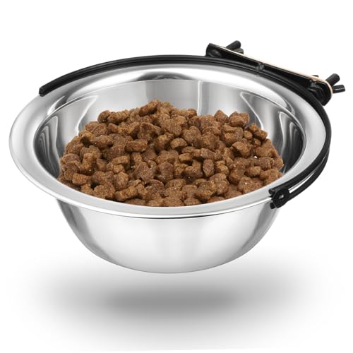Gatuida 1 Stück Haustiernahrung Wasserschale Hundeschalen Hundefutternäpfe für große Hunde Wassernapf für Hunde edelstahlschüsseln pet Bowl Coop-Tasse Coop-Becher aus Edelstahl Silver von Gatuida