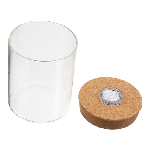 Gatuida 1 Stück Landschaftsflasche led ligts led-Light aquariumfische schöafzimmerdeko wohnaccessoires Aquarium Mini Tank klein dekorativ live Glasflasche mit Deckel Fischflasche Holz Weiß von Gatuida