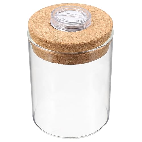 Gatuida 1 Stück Landschaftsflasche zylindrischer Tank Miniatur Wasser Mini Fischaquarium Terrarien led ligts led-Light Pflanzen Flasche mit LED-Licht Landschaftsbastelflasche Holz Weiß von Gatuida