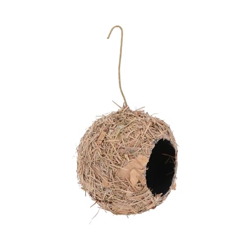 Gatuida 1 Stück Vogelnest Aus Stroh Für Zuhause Aus Stroh Geflochtenes Nest Vogel- Vogelhaus Aus Stroh Mikro-landschaftsschmuck Hängend Baracke Gewebte Gartenbedarf Gras Coffee von Gatuida