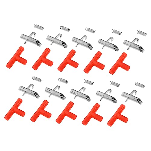 Gatuida 10 Sätze Kaninchentrinker Bausatz System Fisch hasentränke tränke für Hasen Hamster zubehör Automatische Tränke für Kaninchen Tränkezubehör für Kaninchen Beschichteter Edelstahl von Gatuida