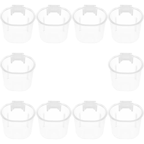 Gatuida 10 Stück Hängende Vogelfutterstation Futter und Wassernäpfe für Käfige Einfach zu Reinigen Robust für Papageien und Andere Vögel von Gatuida