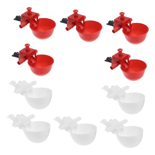 Gatuida 10 Stück Taube trinkschale Spender Schüssel Wachtel-Feeder Geflügel Trinken Aquarium geflügel tränke wasserbecken Trinkbrunnen für Geflügel Hühnerfutter Automatische Feeder Plastik von Gatuida