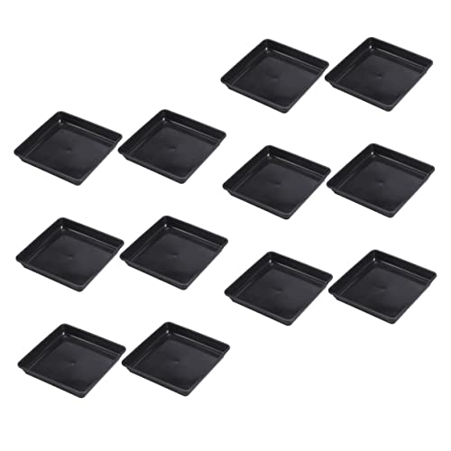 Gatuida 12Stücke Pflanzentopfplatten Quadratische Blumenuntersetzer Als Wasserschalen Für Blumenpot Basis Praktische Topfpflanzenschalen Für Drinnen von Gatuida