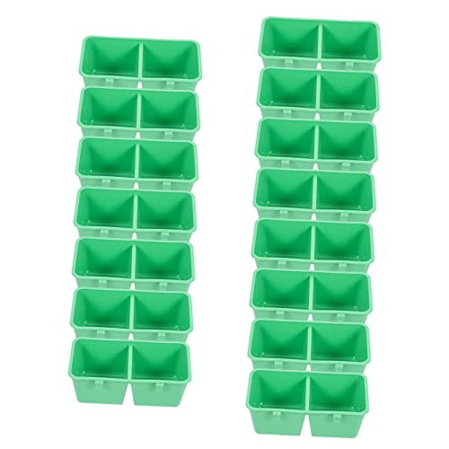 Gatuida 15 Stück Teiliges Vogel Futterbehälter für Käfige Praktische Futternäpfe für Papageien und Vögel Einfach zu Reinigen Ausreichend für Obst und Nüsse von Gatuida