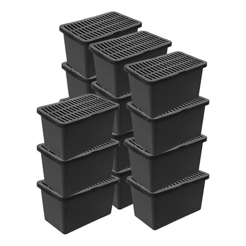 Gatuida 15-teilige Reptilien-Kunststoff-Transportbox: Zuchtbox für Bartagamen, Geckos und Hamster – kompaktes Design mit Deckel für sicheren Transport von Gatuida