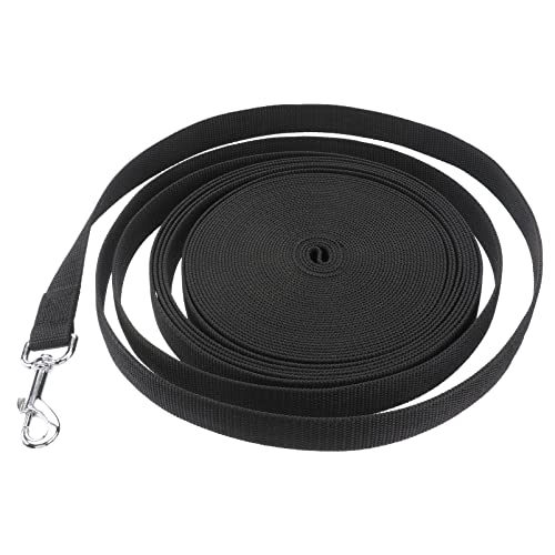 Gatuida 15M Hundetraining Leine Schwarz Haustier Trainingsleine für Hunde für Gehorsamkeitstraining Leicht zu Greifen mit Schnellverschluss und Langlebigem Design von Gatuida