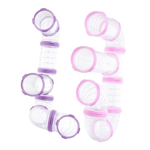 Gatuida 16 Stück Hamster-Tunnel- Hamsterkäfig drinnen Versteck groß für Bausatz Röhrentunnel Hamster-Tunnelröhrenspielzeug Plastikhamsterkanal Hamster-DIY-Röhre Hamsterröhren Abs von Gatuida