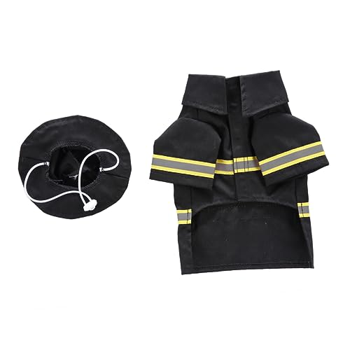 Gatuida Hundekostüm Feuerwehruniform für Haustiere Verwandlungs Mantel für Hunde Katzen und Welpen Party Performance Outfit Bequemes Material Größe Schwarz Gatuida Hundekostüm Feuerwehruniform für Haustiere Verwandlungs Mantel für Hunde Katzen und Welpen Party Performance Outfit Bequemes Material Größe Schwarz von Gatuida
