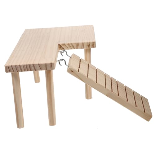 Gatuida Holz Hamster Spielzeug Tragen Plattform Rattenspielzeug Haustierbedarf Käfigplattform Holzrahmen Hamsterleiter Bissfestes Material Gleichgewichtsförderung von Gatuida
