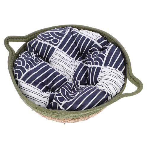Gatuida 1Satz Katzenbett Aus Rattan Mit Baumwollmatte Teiliges Für Haustiere Halboffenes Nest Für Katzen Und Kleine Für Jede Jahreszeit Gatuida 1Satz Katzenbett Aus Rattan Mit Baumwollmatte Teiliges Für Haustiere Halboffenes Nest Für Katzen Und Kleine Für Jede Jahreszeit von Gatuida