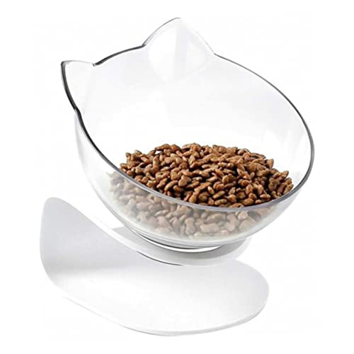 Gatuida 1Stück Geneigter Katzenfutternapf Mit Nackenstütze Transparenter Katzenteller Für Sicheres Füttern Für Wasser Und Nassfutter Rutschfestes Design von Gatuida