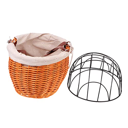 Gatuida 1Stück Rattan Fahrradkorb für Haustiere Stabiler Vorderradkorb für Katzen und Hunde mit Zufälliger Innenauskleidung für Einkäufe und Ausflüge Gatuida 1Stück Rattan Fahrradkorb für Haustiere Stabiler Vorderradkorb für Katzen und Hunde mit Zufälliger Innenauskleidung für Einkäufe und Ausflüge von Gatuida