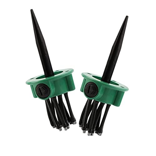 Gatuida 2 Sätze 360 automatischer Sprinkler Wasserfontäne Schlag Sprinkler sprinklersystem Sprinkler System Verwurzelung ABS 360-Grad-Sprinkler Rasensprenger aus Kunststoff Plastik Green von Gatuida