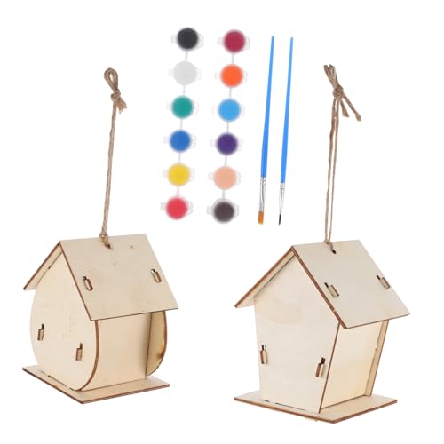 Gatuida 2 Sätze DIY Vogelhaus Bausatz für Stabilem zum Basteln und Bemalen Kreatives Holzspielzeug Hand Augen Koordination und Fantasie Gatuida 2 Sätze DIY Vogelhaus Bausatz für Stabilem zum Basteln und Bemalen Kreatives Holzspielzeug Hand Augen Koordination und Fantasie von Gatuida