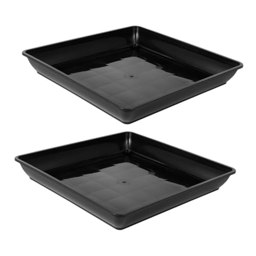Gatuida 2 Stück Basis Für Blumentöpfe Pflanzenschalen Tabletts Für Pflanzen Tabletts Für Pflanzen Pflanzschalen Blumentopf -untertassen Bonsai-tablett Großer Pflanzenuntersetzer Pp Black von Gatuida