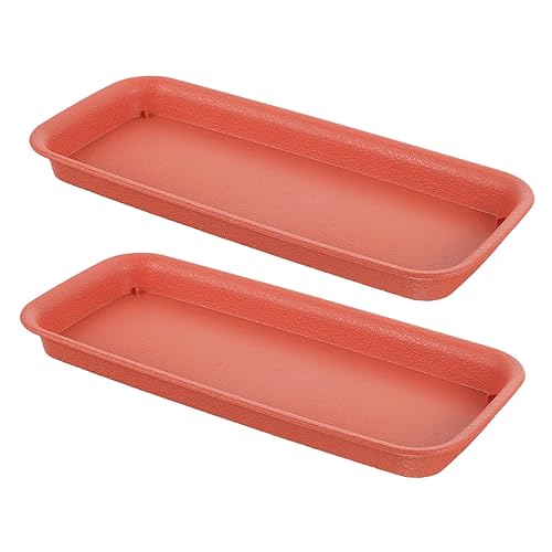 Gatuida 2 Stück Blumentopf Tablett Wassertopf Pflanzschale Hanging Pflanzer Gitter Anlage Korb pflanzenschalen blumentopfuntersetzer Untersetzer für Pflanzen Bonsai-Tablett Plastik rot von Gatuida
